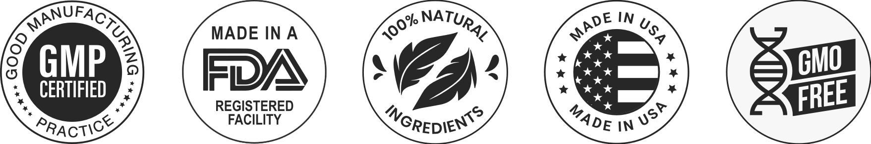 ShapeON supplement certifications badge